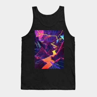 techno nature neon valley Tank Top